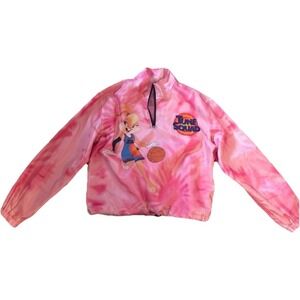 Space Jam A New Legacy Lola Bunny Tune Squad Pink Tie Dye Windbreaker Large